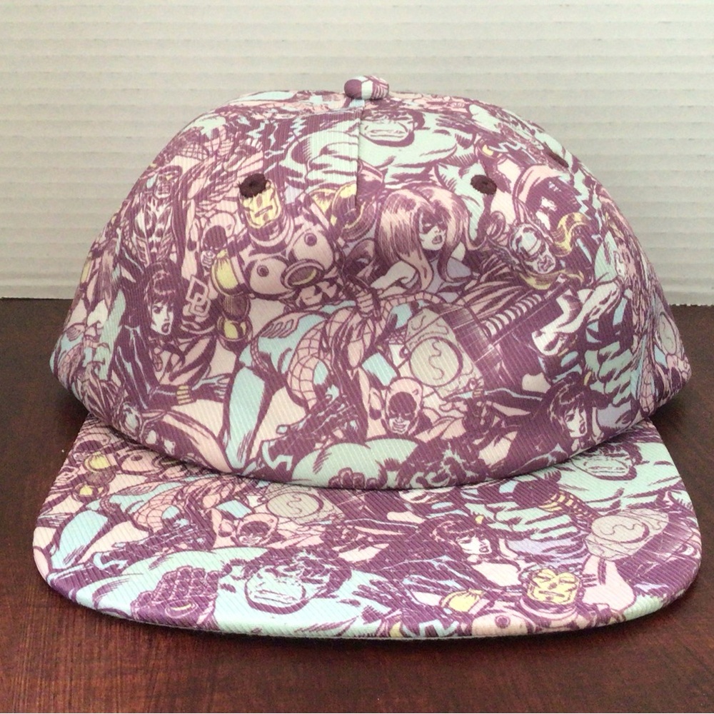 Marvel Purple and White Graphic Cap